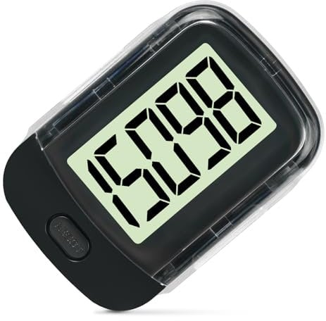 Flintronic Contapassi 3D per Camminare, Contapassi Contapassi per Camminare, Contapassi Sportivo Portatile con Clip e Cordino, Contapassi per Fitness Uomo/Donna/Anziani/Bambini, Nero