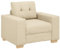 vidaXL 3-TLG. Sofagarnitur mit Kissen Creme Stoff