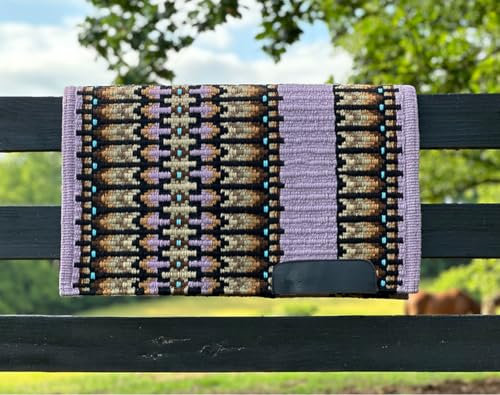 EQUIEMPRESS Sattelunterlage Western Show/Westernsatteldecke aus Neuseelandwolle, Top Wool Pad Sensor Flex (Anpassung möglich) A-646 (34 x 32)