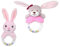 2Pcs Plush Rattle Ring Animal Shaker Rattles for Newborns Soft Safe Sensory for Early Development for Showers Birthdays