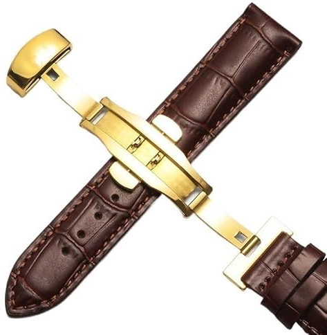 kongsou Leder-Uhrenarmband für Tissot 1853 Le Locle T41 Gentleman Seastar Carson Heritage(Browng1,22mm)