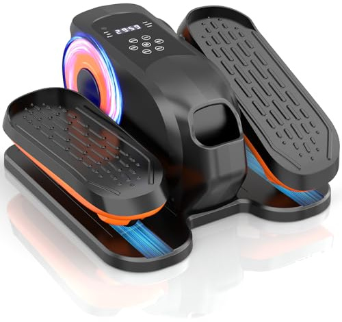 XDDIAS Mini Elektrischer Crosstrainer, Untertisch Ellipsentrainer für Zuhause mit Fernbedienung, LED-Display, 12 Geschwindigkeiten, Mini Ellipsentrainer Leise& Tragbar Stepper für Senioren Erwachsene