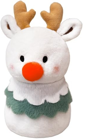 Genérico Weihnachtsdekoration Rentier, weiches 3D-Plüschtier in Rentierform, für Innenbereich, Wohnzimmer, Schlafzimmer, Sofa, Boden, Kinder, Freunde