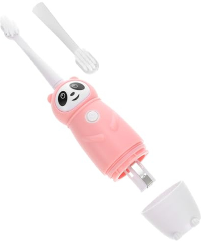 Yardenfun Elektrische Kinderzahnbürste 3 12 Weicher Bürstenkopf Bpa Frei Pink mit 2 Ersatzaufsätzen Wiederverwendbar Schonende Mundpflege für Babys