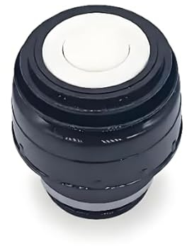 Couvercle de bouteille isotherme, 4,5 cm, tasse de voyage en plein air, bouteille sous vide, portable, accessoire universel pour tasse de voyage (noir/rouge) (noir)