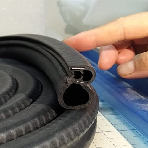 Guarnizione per portiera auto nera da 3 meter, guarnizione in gomma per bagagliaio, protezione per guarnizione a labbro per auto, barca, camper, camion…