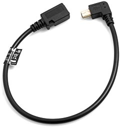 System-S Cable mini USB en ángulo a micro USB hembra, 27 cm