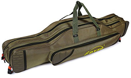 TentHome Allround Rutentasche Rutenfutteral Angeltasche Anglertasche Angelkoffer 2-4 Fächer Verschiedene Längen (120cm, 2 Kammer)