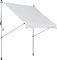 Outsunny Store banne Manuel rétractable 2L x 1,5l x 1,7-2,8H m Inclinaison réglable Installation Rapide Store banne sans perçage pour Balcon métal Aluminium Polyester Blanc