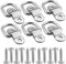 TooTaci D-Ring Tie Down Anchors, 1/4” Heavy Duty Stainless Steel D- Rings Anchor Lashing Ring with Bracket,6pcs Heavy Duty Tie Down Anchor Floor Mount for Boats,Trailers Trucks RV