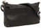 Gusti Umhängetasche Leder - Veronika Damen Klein Handtasche Partytasche Abendtasche Schultertasche Schwarz Leder