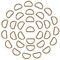 Trimming Shop D-Ring-Verschlüsse aus nicht geschweißtem Metall, strapazierfähig, für Handtasche, Gurtband, Geldbörse, Hundehalsbänder, Gürtel, DIY-Projekte, 50 mm, antikes Messing, 20 Stück
