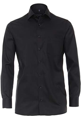 CASAMODA Businesshemd Uni Comfort Fit Schwarz 38