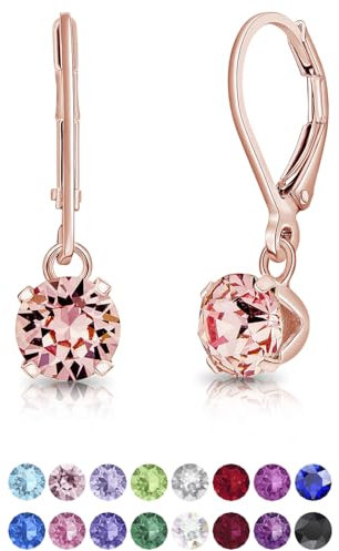 Orecchini Pendenti Oro Rosa 18K - Orecchini Rosa Punto Luce - Orecchini Punto Luce Oro - Orecchini Donna Dorati - Orecchini Donna Colorati - Orecchini a Monachella