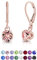 Orecchini Pendenti Oro Rosa 18K - Orecchini Rosa Punto Luce - Orecchini Punto Luce Oro - Orecchini Donna Dorati - Orecchini Donna Colorati - Orecchini a Monachella