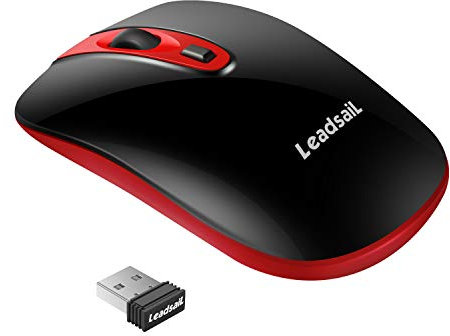 Wireless Mouse for Laptop Silent Cordless USB Mouse Wireless Optical Computer Mouse, 4 Buttons, AA Battery Used,1600DPI with 3 Adjustable Levels for Windows 10/8/7/XP/Mac/Macbook Pro/Air/HP/Acer