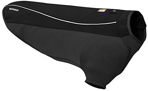 RUFFWEAR Cloud Chaser Jacket, Warmer, Wetterfester Hundemantel mit Ärmeln, Obsidian Black, XX-Small