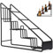 ​UPKOCH Coffee Syrup Organiser Rack, 4-Tier Stainless Steel Kitchen Storage Stand for Coffee Bar, Countertop Display Organizer for Wine, Dressing Bottles - Black (39 x 33 x 10cm)
