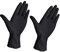 Colorful Home Tool 1 Paar Einweg Handschuhe Schwarze Gummi Nitril-Handschuhe puderfreie Tätowierhandschuhe Mechaniker Kochhandschuhe Komfortable (Schwarz, M)
