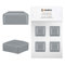 EMFA Zaunpfahlkappe 80x80 mm 4 Stück Grau Pfostenkappe quadratisch Zaunpfostenkappen Zaunabdeckung Kunststoff Deckel Zaunkappen 8x8 cm