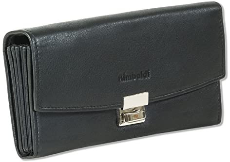 Rimbaldi Original KELLNERBÖRSE TAXIBÖRSE 3-Fach Leiterschloss WEICHES RIND-Nappaleder Schwarz