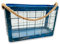 Countryfield 724879 Windlicht Laterne Blau Kasten für Dekoration 38x25x15 Vintage