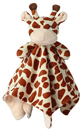 CREVENT Baby Schmusetuch,Plüsch Komfort Schnuffeltuch für Neugeborene,Weich & Waschbar Kuscheltuch Schlaftier für Babys und Kleinkinder,Spielzeug 0+ Monate, Braun, Giraffe