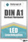 DisplayLager - LED Plakatrahmen DIN A1, Silber, 25mm Aluminium Profil, inkl. entspiegelter Schutzscheibe