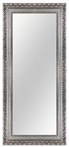 Online-GalleryKing Wandspiegel nach Maß 80 x 140 cm Alt-Silber Barock Shabby Vintage für | Flur | Badezimmer | Wohnzimmer | Schlafzimmer | Spiegel Rahmen OGK-EH30