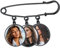 Charme Bouquet de Mariage Or Plaque avec Photo Personnalisé 3 Broche Pin Rond pour Mariée Breloque Médaillon Personnalisable Commémorative Bijoux pour Homme Costume Charms a Epingle Acier