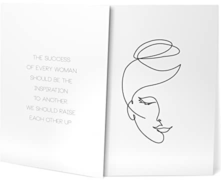 Papierschmiede® Spruch Poster 2er Set 40x50 cm, Motiv: The Success of Every Woman, Typografie Bilder Wohnzimmer Schlafzimmer ohne Rahmen