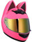 Full Face Motorradhelme mit Katze Ohren Adult Flip up Visiere Motocross Helm Vollvisierhelm Motorrad-Crash Helmet Leichtbau DOT/ECE Certified 12,M