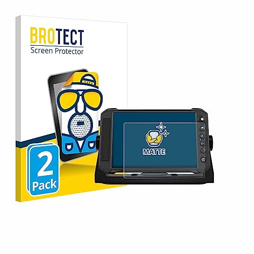 BROTECT Schutzfolie für Lowrance Elite FS 7 | 2 Stück Entspiegelnder Displayschutz Made in Germany Matte Displayschutz-Folie Anti-Reflex Anti-Fingerprint Einfache Montage