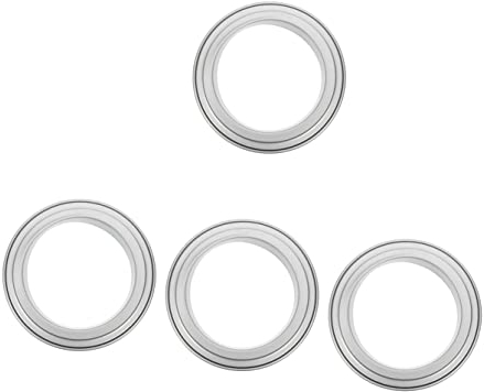 OQHAIR 4 Protectores de Aluminio Inoxidable para sartenes, moldes para Salsas, Accesorios para aspersión, Bollos, condimentos para Pizza, Muffins, Huevos, Forma Conveniente, Anillos de co