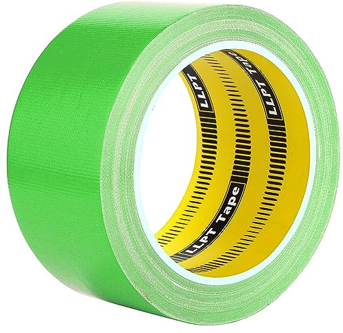 LLPT Klebeband Panzertape Gewebeklebeband | Farbiges Klebeband Geeignet für DIY Handwerk Dekoration für den Innen- und Außenbereich| 1 Rollen 50MM x 14M | Grün (DT501GN)