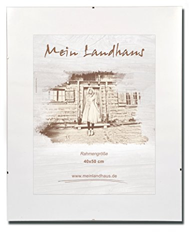 Mein Landhaus Portafoto Senza Cornice | 30 x 40 cm | Cornice a Clip Con Vetro Vero | Supporto per Foto Senza Bordi in Orizzontale o Verticale