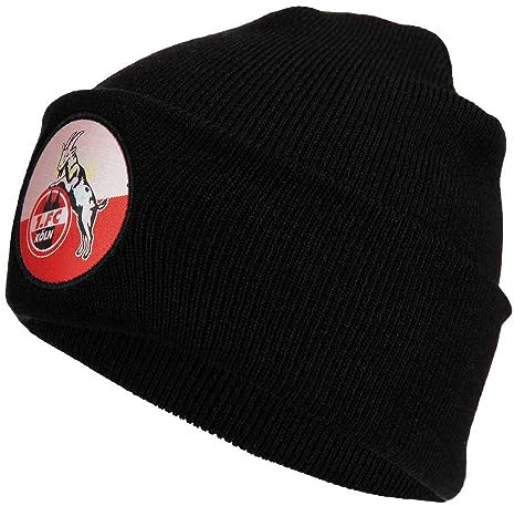 1. FC Köln Beanie - Lentikular - schwarz Logo Mütze mit Wechselbild - Plus Lesezeichen I Love Köln