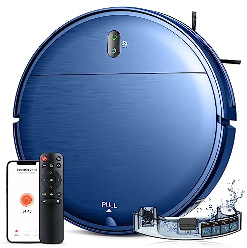 ZCWA Robot Aspirador, Robot Aspirador con WiFi/APP/Alexa, Automático Autocarga, Robot Aspirador y Mop Combo Perfecto para alfombras, pelo duro y mascotas