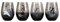 Paranoid Fish Nightmare Before Christmas Silver Tumbler Set of 4 Glass 300ml