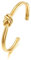 LILIE&WHITE Armreif für Damen Knotendesign Armreif für Damen – Elegantes Gold-Armband mit Knoten-Detail – Verstellbares, Offenes Design für Alltag und Besondere Anlässe