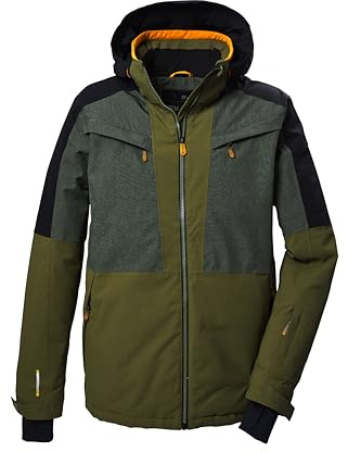 killtec Herren Skijacke/Funktionsjacke mit abzippbarer Kapuze und Schneefang KSW 407 MN SKI JCKT, mud, XXL, 41959-000