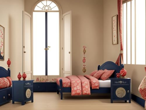 OPIUM OUTLET Möbel Nachtkästchen Nachttisch Nachtkommode Nachtschrank Schrank Kommode Vintage chinesisch asiatisch orientalisch handbemalt Holz komplett montiert schwarz
