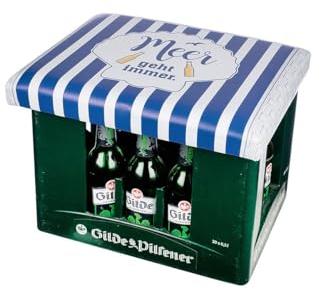GILDE 1 Sitzpolster für Getränkekisten, Meer geht Immer 44x33x5cm, ohne Getränkekiste