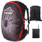 Crenze Rucksack-Regenschutz, 15–90 l, wasserdicht, reflektierend, für Wandern, Camping, Reisen, Radfahren, Schwarze Spinne, L:40-50L