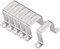 MACHSWON 43 x 46mm U Shaped Strut Connector Bracket 304 Stainless Steel Square Pipe Clamp for Door Closed Bar Holder 6pcs