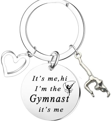 Ghloyza Gymnastik-Geschenke für Frauen, I'm the Gymnast-Schlüsselanhänger, Gymnastik-Schlüsselanhänger, Dankeschön-Geschenke für Gymnastik, Trainer, Turner, Geburtstagsgeschenke, Ideen,