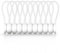 Xrkuu White Reusable Magnetic Cable Organisers - 10 Pieces, Silicone Magnetic Cable Clips for Organizing and Bundling Wires, Earphone Cords, Charger