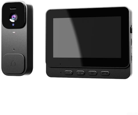 YUANGANG Sistema di videocitofono wireless Sistema di videocitofono wireless con sistema di videocitofono da 10,9 cm (nero)