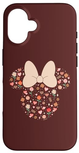 Disney Minnie Mouse-Symbol, gefüllt mit Pralinen, Blumen, Herzen, Liebe Hülle für iPhone 16