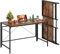 Dripex Schreibtisch Faltbar Tisch Großer Computertisch Klappbar PC Tisch 50 x 110cm Klappschreibtisch Platzsparend für Home Office Arbeitszimmer (Retro Braun)